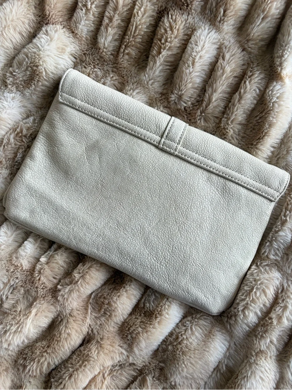 White Leather Clutch